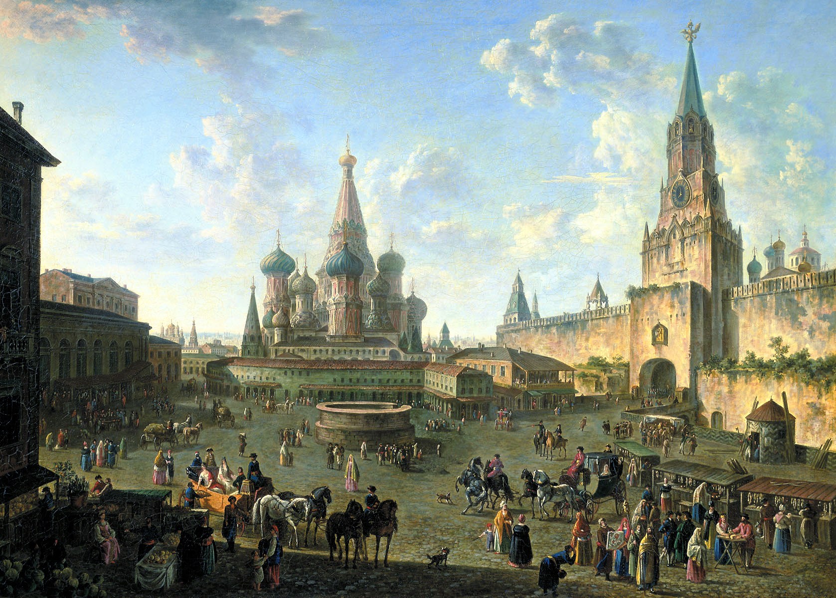 Red Square in Moscow 1801 by Fedor Alekseev