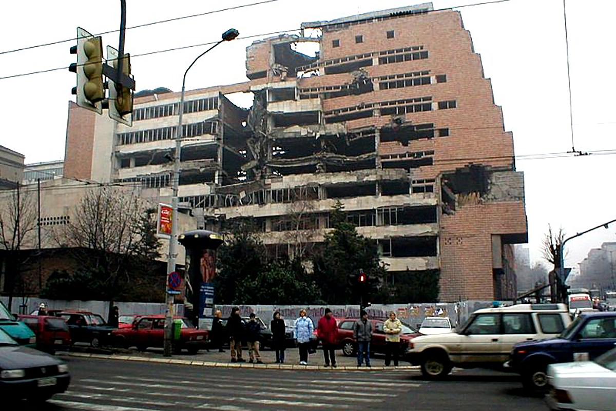 NATO damage in Belgrade