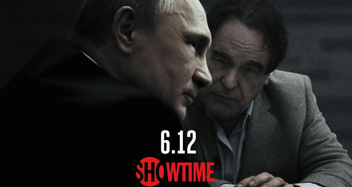 Плакат за филм Оливера Стоуна Итервјуи са Путином